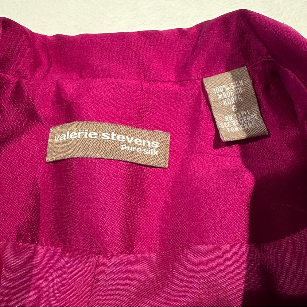 Vintage Valerie Stevens 3 piece silk skirt suit set - Picture 2 of 11